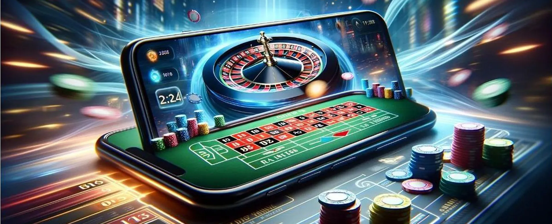 Arad Winwin Kiss online casino background with glowing elements